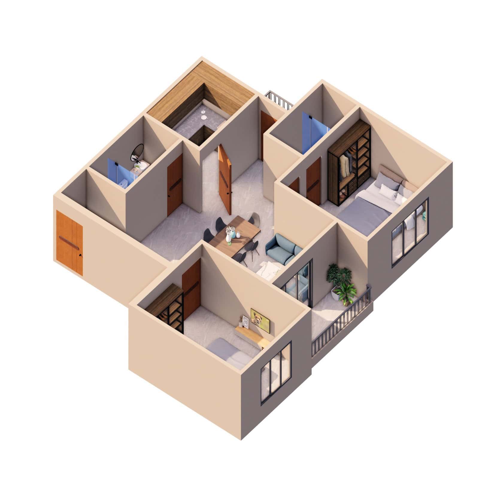 Apartment/Flat for sale in Varanasi  : Spacious 2 & 3 BHK Home